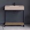 Modern  Console Vanity, Travertine Style Sink, 35
